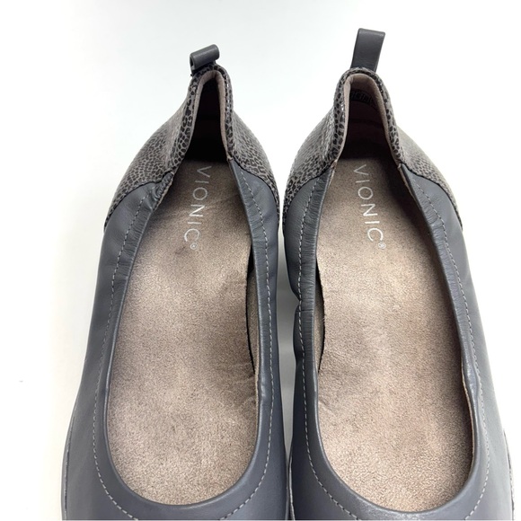 Vionic Gray and Silver Slip-On Flats - Picture 6 of 16